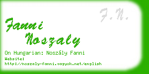fanni noszaly business card